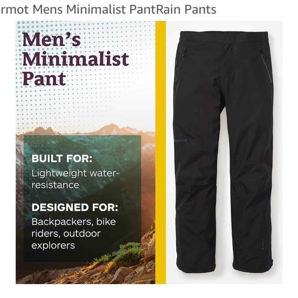 Men’s Marmot GORE-TEX Rain Pants | Never Worn